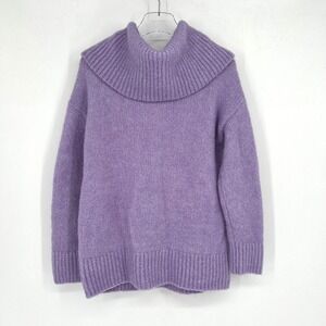 Banana‎ Republic Sweater Womens XS Purple Alpaca Tunic Oversized Cozy Feminine